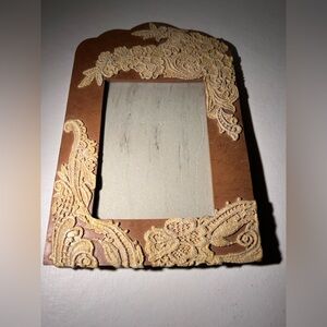 Vintage Ornate Photo Frame Brown & Beige Floral Decorative Picture Frame